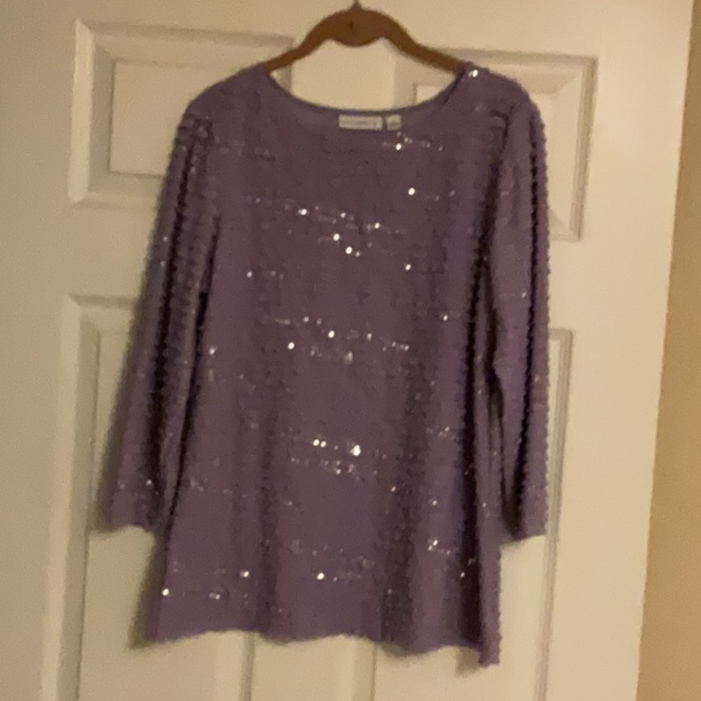 Susa Graver 3/4 sleeve sparkly top